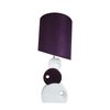 Elegant Designs Purple and White Stacked Circle Ceramic Table Lamp LT1038-PRP